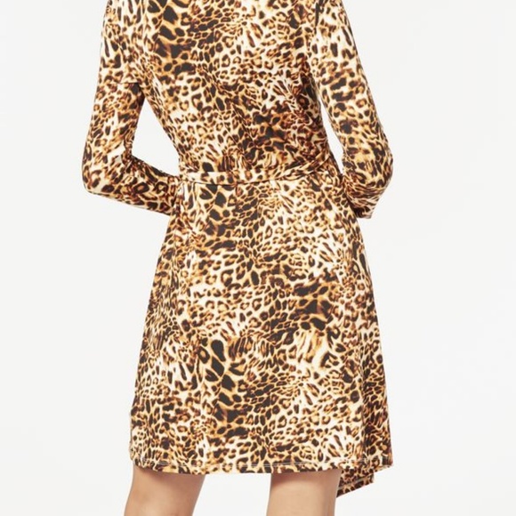 Leopard Print Wrap Dress - Picture 8 of 8